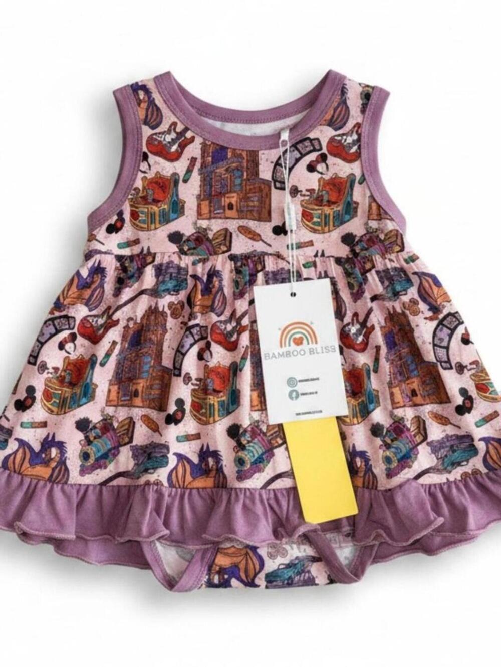 Bamboo Bliss Hollywood Studios Twirl Dress 3-6M NWT